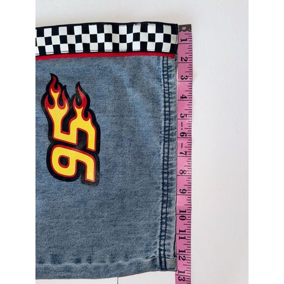 Disney Pixar Cars Race RUST-EZE Icons Wide Leg Jeans Sz 11 Hot Topic Lightening - Picture 14 of 16